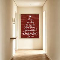 Impression sur toile encadrée « John 3:16 » avec cadre en aluminium doré mat, art mural religieux pour décoration de villa et d'église