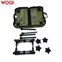 Tabouret d'extérieur pliable léger en fer WOQI, mobilier d'extérieur portable pour usage hôtelier