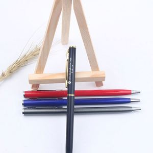 Stylo à bille en acier inoxydable, encre noire, doré, idéal pour un cadeau - Product Image 5