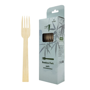 Échantillon gratuit de fourchettes jetables en bambou biodégradable et compostable pour la restauration - Product Image 3