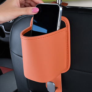 Auto <b>Seat</b> Back Hook Cup Holder Organizer Nappa, Vehicle Rear Storage Metal Multi-Use Sturdy Durable, for BMW Toyota Honda - Product Image 3