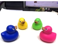 Jouets de canard en caoutchouc personnalisés de Noël spongieux pour enfants