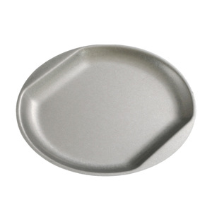 Stainless Steel Round Plate Shallow Dish For Steak Snack Party Hotel Use Solid Color Design - Product Image 1