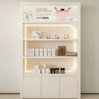 Vitrine de luxe haut de gamme pour salon de beauté, présentoir de produits cosmétiques et de soins de la peau, étagère de rangement