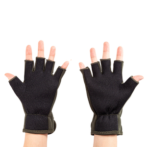 Personalizado antideslizante de neopreno Palm Grips motocicleta ciclismo guante antideslizante medio dedo guantes de pesca - Product Image 1