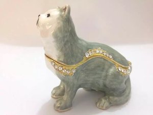 <span class=keywords><strong>Belle</strong></span> décoration de la maison Border Collie accessoires pour animaux de compagnie boîte de rangement de bijoux en alliage mignon créatif - Product Image 2