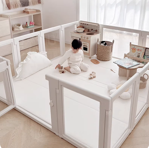 Parc pour bébé multi-combinaison, aire de <span class=keywords><strong>jeux</strong></span> pour tout-petits, cour de <span class=keywords><strong>jeux</strong></span> intérieure, sécurité, plastique HDPE, clôtures pour bébé, motif de dessin animé pour enfants - Product Image 6