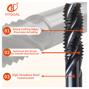HYGOAL Spiral Point Taps HSS for Through Holes. Fast Chip Evacuation Forward, High-Speed <strong>Tapping</strong> in Steel &amp; Ductile Iron M3-M18 - Product Image 5
