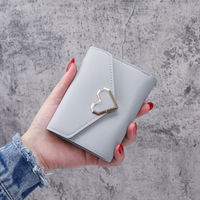Monedero Pequeño y Bonito de Alta Calidad para Mujer, Monedero Corto, Delgado y Ligero de PU Plegable para Uso Diario