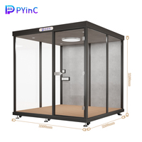 Cabines de bureau insonorisées, cabines de studio d'enregistrement, cabines de réunion privées insonorisées, cabine en verre en vente