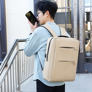 Sac à dos grande capacité pour ordinateur portable, sac d'affaires simple multifonction avec chargement USB, sac à dos personnalisable avec logo, cartable pour hommes - Product Image 4