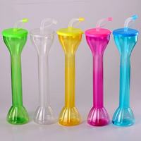 12oz/16oz Gobelets transparents en plastique à impression personnalisée Vaso De Tall Daiquiri Cup Yarda Plastico Boozy Slushies Yard Cups