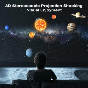 โคมไฟฉายกาแลคซีแอลอีดีแบบไดนามิก3D พร้อมท้องฟ้าจำลองดวงดาวจักรวาล4K HD วิดีโอเสียงสีขาวไฟกลางคืนโคมไฟอารมณ์ - Product Image 5