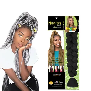 Pre Stretched Braiding Hair 82 Inch Ombre Braiding Hair 165g/Pack Crochet Synthetic Braids Hair Silver Grey