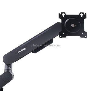Supporto per <span class=keywords><strong>Monitor</strong></span> da Gaming USB Type-C con Sospensione Pneumatica, Luce Ambientale RGB, Rivestimento in Plastica e Ferro Nero, Disponibile - Product Image 2