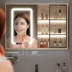 Kem phong cách hiện đại khách sạn phòng tắm Tủ rửa bảng kết hợp LED thông minh gương gốm Tấm Đá thép không gỉ - Product Image 3