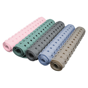 แผ่นรองพื้นกันลื่นแบบมีรูระบายน้ำ รุ่น Sky Twill Bubble Brush รูปทรงสี่เหลี่ยมผืนผ้า ทำจาก PVC สีเขียวมาร์ส เทาเข้ม ฟ้าอ่อน ชมพู และสีกากี - Product Image 5