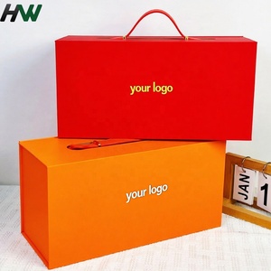 Bespoke Luxury Wine Gift <b>Box</b> for Whisky Magnetic <b>Lock</b> Handle Collapsible Rigid Structure with Matt Lamination & Embossing - Product Image 1