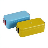 Boîte à bento promotionnelle personnalisée avec logo, 26 oz (800 ml), double compartiment, en PP, compatible micro-ondes, pour garder les aliments frais, sans BPA