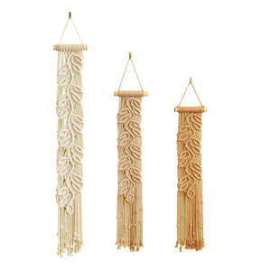 長葉手織りコットン壁掛け現代タペストリーマクラメ壁装飾手作り環境にやさしいシックな室内装飾 - Product Image 6