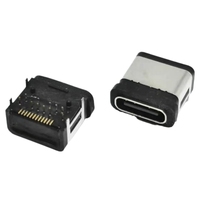 Fabricant professionnel de connecteurs USB Type C 24 broches femelles étanches USB 3.1 SMT+DIP, connecteur monté en surface IPX7, L=10,5 mm