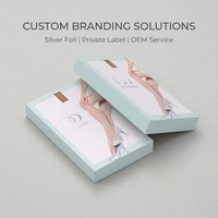 Boîtes d'emballage pliables auto-érectrices en carton ivoire personnalisées pour sous-vêtements et chaussettes avec impression de logo en bronze