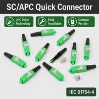 Connecteur rapide à fibre optique monomode SC/APC étanche NiuBen NB-C19