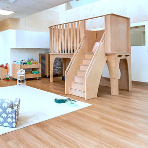 Montessori Indoor Wooden Climb and Slide Unit  Eco-Friendly Playground Climbing Activity Center Daycare Sensory Play Equipment