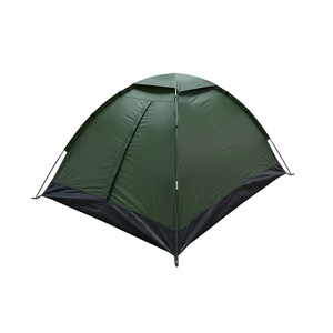 Tente de camping d'extérieur pour 2 personnes, monocouche, verte, imperméable, portable, pour usage extérieur - Product Image 5