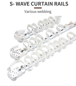 OEM sản phẩm mới S gấp rèm cửa Runner <span class=keywords><strong>Curtain</strong></span>-Track-gliders-Nhôm <span class=keywords><strong>Curtain</strong></span> Wave Runner - Product Image 2