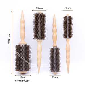 Roll Hair <strong>Brush</strong> Wood 2022 New Design Artist Painting Custom Hair Dye Comb <strong>Round</strong> <strong>Brush</strong> Wooden 4 Pcs Set Boar a Hair-<strong>brush</strong> - Product Image 3