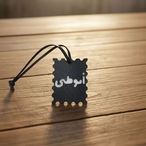 Fashionable Arabic Alphabet <b>Bag</b> <b>Charm</b> PU Leather Retro Keychain Beautiful <b>Bag</b> Pendant for Handbags - Product Image 3