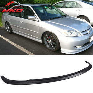 เหมาะสำหรับ Honda Civic Coupe ปี 2004-2005 รุ่น A สไตล์ลิ้นกันชนหน้า สีดำดิบ - Product Image 1