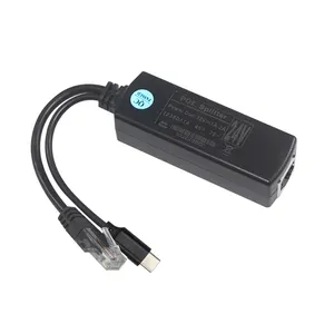 유형 C 입력 POE 인젝터 24V 듀얼 포트 POE 및 Lan 12V 0.5A RJ45 양방향 어댑터 전원 ip 카메라