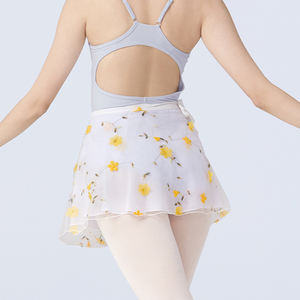 Rok Balet Bordir Bunga Model Baru 2 Lapis Bahan Chiffon untuk Latihan Tari - Product Image 6