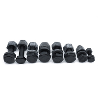 M16 M18 M20 M22 M24 M27 M30 boulon hexagonal noir et écrou boulon hexagonal en acier DIN933 GB1228