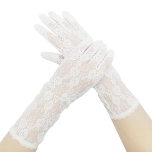 Mode dames blanc sexy <span class=keywords><strong>dentelle</strong></span> <span class=keywords><strong>longs</strong></span> <span class=keywords><strong>gants</strong></span> blanc robe de mariée <span class=keywords><strong>gants</strong></span> de mariée - Product Image 2
