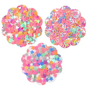 Pezzi per unghie al Neon Mix Color Star Butterfly Heart Fruit Pieces pezzi per unghie paillettes Glitter per unghie