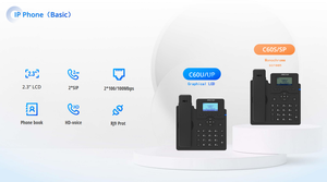 Téléphone IP <span class=keywords><strong>VoIP</strong></span> d'entreprise C63GP avec écran couleur, audio large bande HDAudio, prise en charge GSM POE - Product Image 4