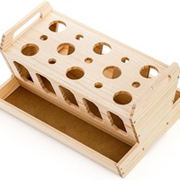 Mangeoire à foin pour animaux de compagnie distributeur de nourriture pour cochon d'Inde lapin mangeoire amovible en bois massif pour lapin
