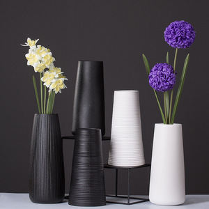 Jarrón de Porcelana Nórdico Simple y Moderno para Mesa, Arreglo Floral Blanco para el Hogar, Secador de Flores Retro, Artesanía Creativa China - Product Image 1