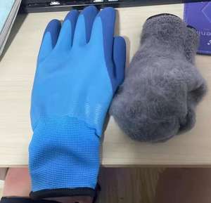 Guantes DE TRABAJO cálidos y gruesos de invierno de Cachemira baratos, guantes de protección contra el frío de invierno de espuma de látex de Doble Inmersión impermeables anticongelantes - Product Image 6