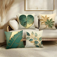Taie d'oreiller à motif de feuilles de style moderne et housse de coussin de chambre à coucher pour hôtel, maison, salon, canapé