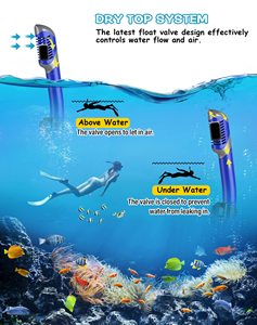 Masque de plongée sous-marine XIALE écologique à double lentille anti-buée avec tuba pour une exploration sous-marine confortable et claire - Product Image 4