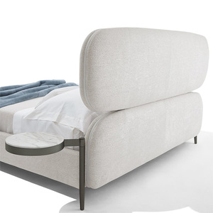 Hotel Moderne Schlafzimmermöbel Stoff Luxus Komplettset Italienisches Minimalistisches Queen Luxus Kingsize-Bett - Product Image 3