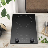 CMT-2T002 panneau de céramique électrique intelligent intégré 30cm 2 brûleurs plaque de cuisson céramique infrarouge