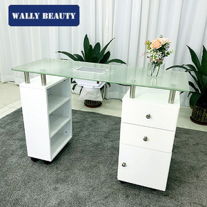 Table de salon de manucure professionnelle avec dépoussiéreur intégré-Station de manucure et pédicure réglable pour les techniciens des ongles - Product Image 1