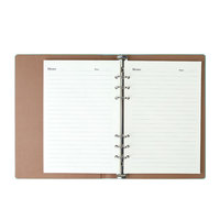 Spiral A5 PU Leder Notebook mit 6 Ringen Lose blatt Binder nachfüll bares Schreibheft