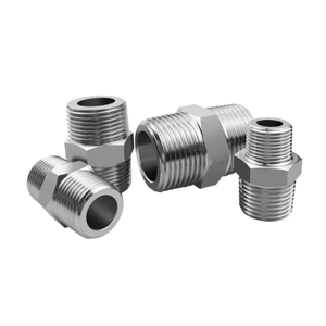 304 thép không gỉ <span class=keywords><strong>1</strong></span> inch NPT ren ống Adapter Phụ kiện bằng núm vú kết nối, nam nối thẳng Ống phù hợp - Product Image 4