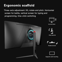 Monitor de Computadora para Juegos de Escritorio con Pantalla Curva LED de 34 Pulgadas, HD, Venta al por Mayor de Fábrica, 165Hz